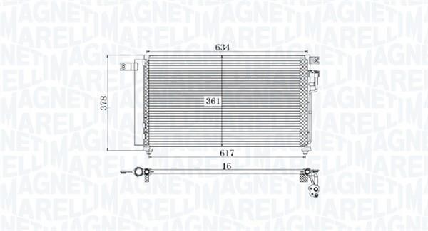 Magneti marelli 350203961000 Радіатор кондиціонера (Конденсатор) 350203961000: Купити в Україні - Добра ціна на EXIST.UA!