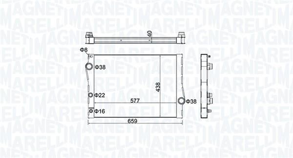 Magneti marelli 350213163500 Радіатор охолодження двигуна 350213163500: Купити в Україні - Добра ціна на EXIST.UA!