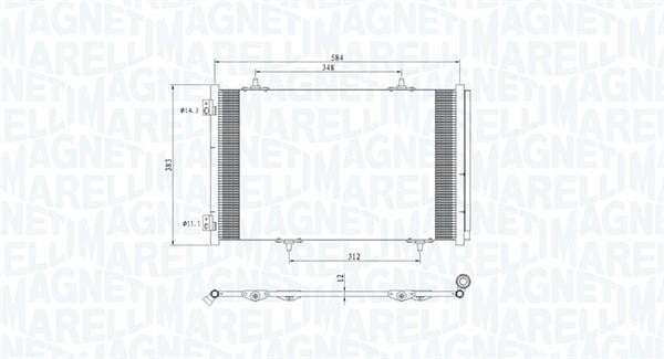 Magneti marelli 350203812000 Радіатор кондиціонера (Конденсатор) 350203812000: Купити в Україні - Добра ціна на EXIST.UA!