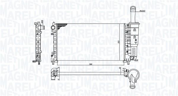 Magneti marelli 350213194200 Радіатор охолодження двигуна 350213194200: Приваблива ціна - Купити в Україні на EXIST.UA!
