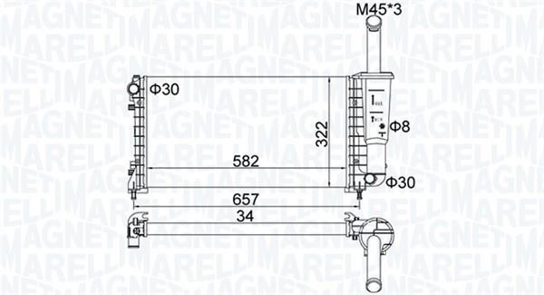 Magneti marelli 350213183700 Радіатор охолодження двигуна 350213183700: Купити в Україні - Добра ціна на EXIST.UA!