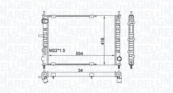Magneti marelli 350213154300 Радіатор охолодження двигуна 350213154300: Купити в Україні - Добра ціна на EXIST.UA!