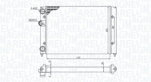 Magneti marelli 350213187700 Радіатор охолодження двигуна 350213187700: Приваблива ціна - Купити в Україні на EXIST.UA!