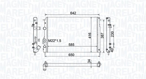Magneti marelli 350213159100 Радіатор охолодження двигуна 350213159100: Купити в Україні - Добра ціна на EXIST.UA!