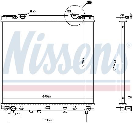 Nissens 66773 Радіатор охолодження двигуна 66773: Купити в Україні - Добра ціна на EXIST.UA!
