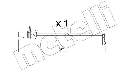 Metelli SU.345 Датчик зносу гальмівних колодок SU345: Купити в Україні - Добра ціна на EXIST.UA!