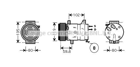 Prasco RTK385 Компресор кондиціонера RTK385: Купити в Україні - Добра ціна на EXIST.UA!