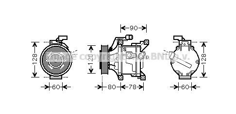 Prasco TOAK447 Компресор кондиціонера TOAK447: Купити в Україні - Добра ціна на EXIST.UA!