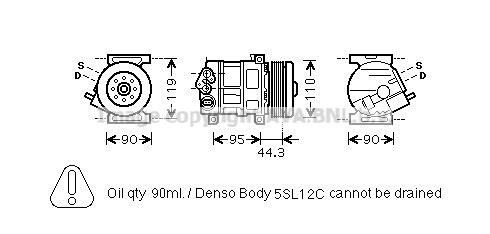 Prasco FTK330 Компресор кондиціонера FTK330: Купити в Україні - Добра ціна на EXIST.UA!