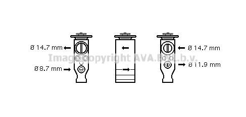 Prasco VO1160 Клапан розширювальний кондиціонеру VO1160: Купити в Україні - Добра ціна на EXIST.UA!