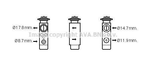 Prasco VN1113 Клапан розширювальний кондиціонеру VN1113: Купити в Україні - Добра ціна на EXIST.UA!