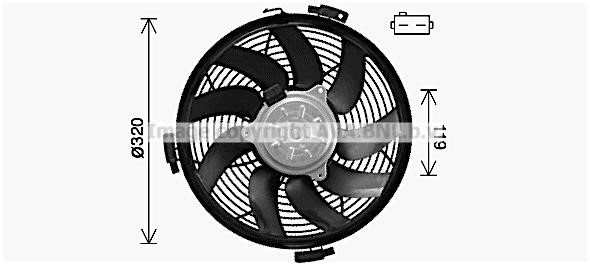 Prasco MS7722 Вентилятор радіатора охолодження MS7722: Купити в Україні - Добра ціна на EXIST.UA!
