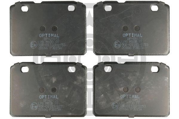 Optimal BP-09151 Гальмівні колодки передні, комплект BP09151: Купити в Україні - Добра ціна на EXIST.UA!
