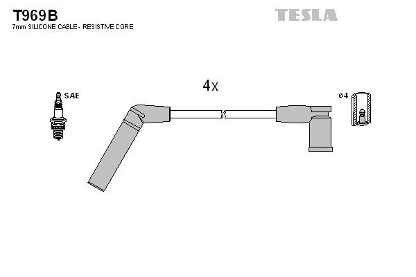 Tesla T969B Дроти високовольтні, комплект T969B: Купити в Україні - Добра ціна на EXIST.UA!