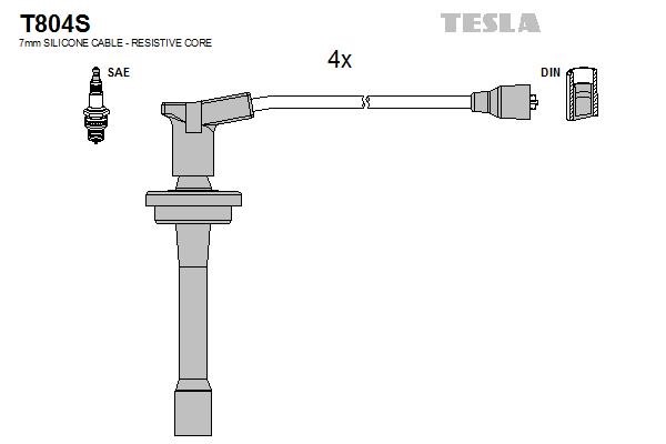 Tesla T804S Дроти високовольтні, комплект T804S: Купити в Україні - Добра ціна на EXIST.UA!