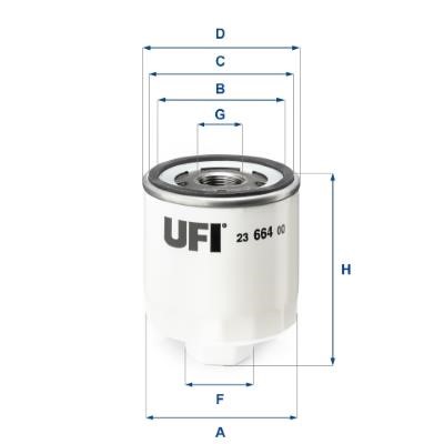 Ufi 23.664.00 Фільтр масляний 2366400: Купити в Україні - Добра ціна на EXIST.UA!