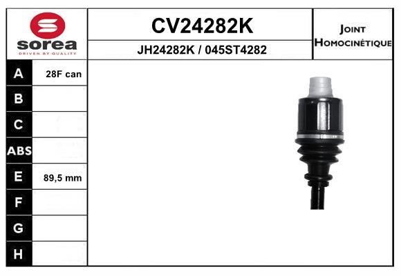 EAI CV24282K Комплект шарнірів, приводний вал CV24282K: Приваблива ціна - Купити в Україні на EXIST.UA!