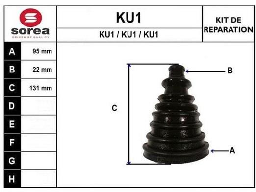 EAI KU1 Пильовик приводного валу, комплект KU1: Купити в Україні - Добра ціна на EXIST.UA!