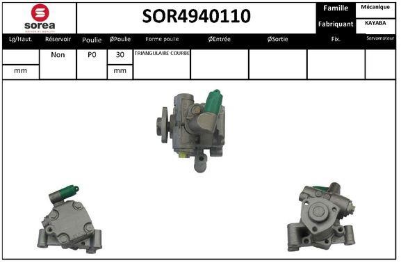 EAI SOR4940110 Насос гідропідсилювача керма SOR4940110: Купити в Україні - Добра ціна на EXIST.UA!