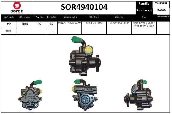 EAI SOR4940104 Насос гідропідсилювача керма SOR4940104: Приваблива ціна - Купити в Україні на EXIST.UA!