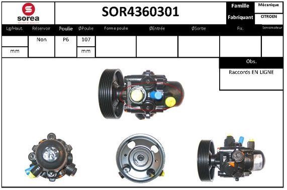 EAI SOR4360301 Насос гідропідсилювача керма SOR4360301: Купити в Україні - Добра ціна на EXIST.UA!