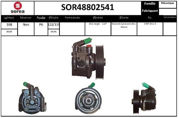 EAI SOR48802541 Насос гідропідсилювача керма SOR48802541: Купити в Україні - Добра ціна на EXIST.UA!