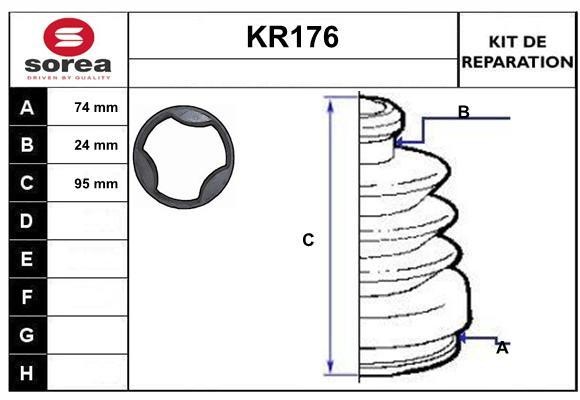 EAI KR176 Пильовик приводного валу, комплект KR176: Купити в Україні - Добра ціна на EXIST.UA!