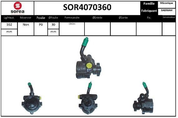 EAI SOR4070360 Насос гідропідсилювача керма SOR4070360: Купити в Україні - Добра ціна на EXIST.UA!