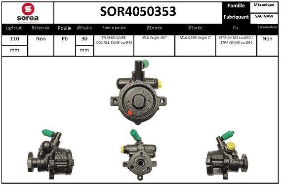 EAI SOR4050353 Насос гідропідсилювача керма SOR4050353: Купити в Україні - Добра ціна на EXIST.UA!