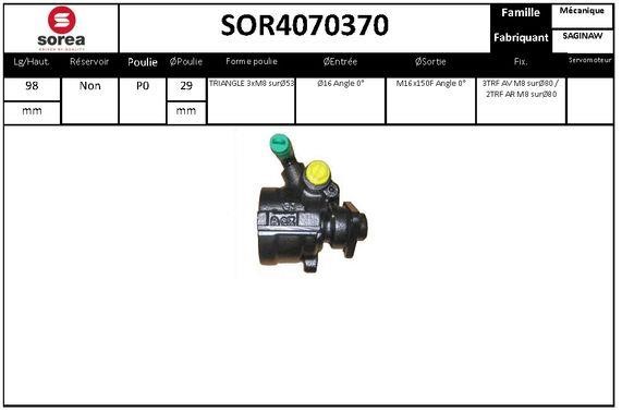 EAI SOR4070370 Насос гідропідсилювача керма SOR4070370: Купити в Україні - Добра ціна на EXIST.UA!