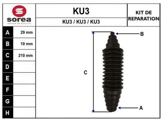 EAI KU3 Пильовик приводного валу, комплект KU3: Приваблива ціна - Купити в Україні на EXIST.UA!