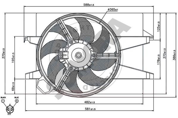 Somora 092530B Вентилятор, система охолодження двигуна 092530B: Купити в Україні - Добра ціна на EXIST.UA!