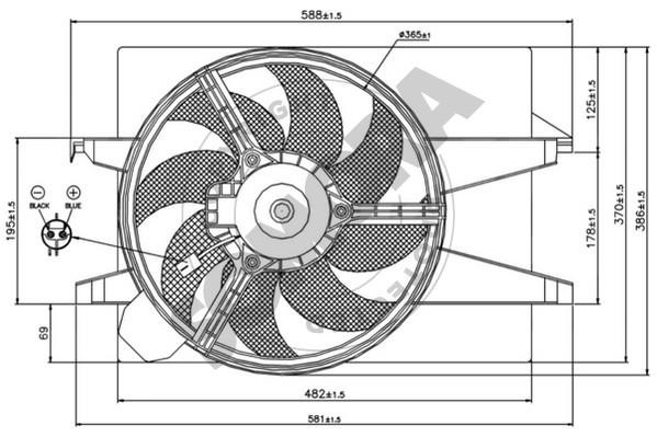 Somora 092530A Вентилятор, система охолодження двигуна 092530A: Купити в Україні - Добра ціна на EXIST.UA!