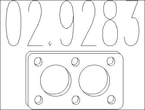 Mts 02.9283 Прокладання вихлопної труби 029283: Приваблива ціна - Купити в Україні на EXIST.UA!
