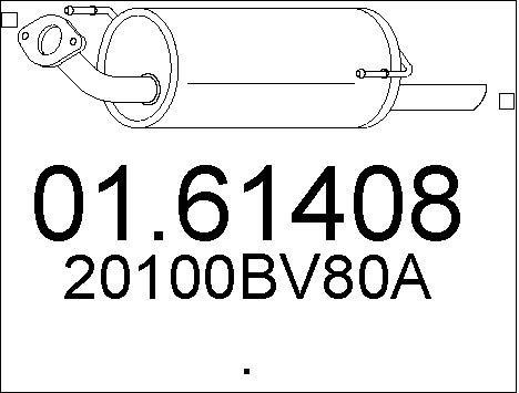Mts 01.61408 Глушник, задня частина 0161408: Купити в Україні - Добра ціна на EXIST.UA!