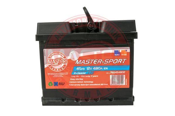 Master-sport 750454802 Акумулятор Master-sport 12В 45Ач 480А(EN) L+ 750454802: Купити в Україні - Добра ціна на EXIST.UA!