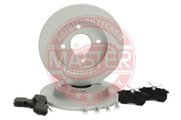 Диски гальмівні з колодками задні невентильовані, комплект Master-sport 201001150