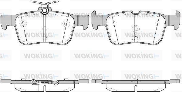 Woking P14513.42 Гальмівні колодки задні, комплект P1451342: Купити в Україні - Добра ціна на EXIST.UA!