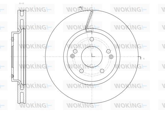 Woking D61663.10 Диск гальмівний передній вентильований D6166310: Купити в Україні - Добра ціна на EXIST.UA!