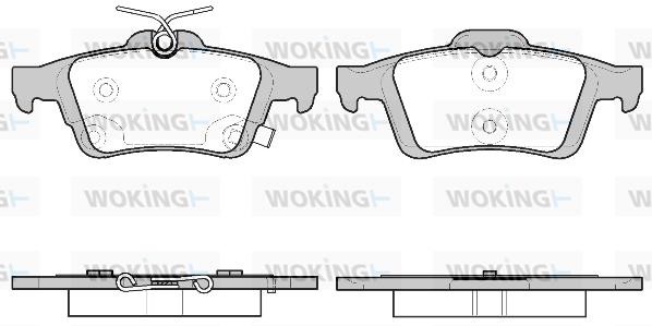Woking P9423.11 Гальмівні колодки задні, комплект P942311: Купити в Україні - Добра ціна на EXIST.UA!