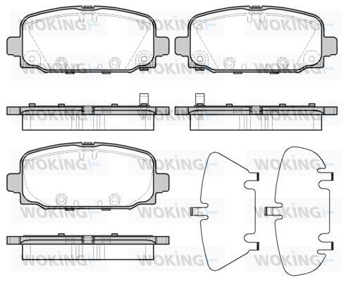 Woking P16963.02 Гальмівні колодки задні, комплект P1696302: Купити в Україні - Добра ціна на EXIST.UA!