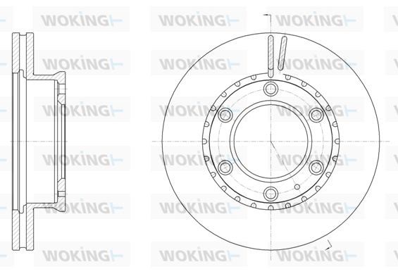 Woking D61706.10 Диск гальмівний передній вентильований D6170610: Купити в Україні - Добра ціна на EXIST.UA!