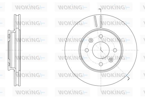 Woking D61784.10 Диск гальмівний передній вентильований D6178410: Купити в Україні - Добра ціна на EXIST.UA!