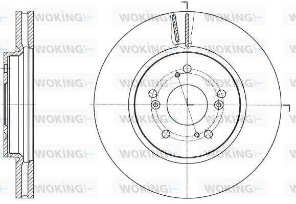 Woking D61643.10 Диск гальмівний передній вентильований D6164310: Купити в Україні - Добра ціна на EXIST.UA!