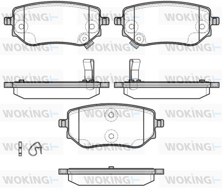 Woking P19023.02 Гальмівні колодки задні, комплект P1902302: Купити в Україні - Добра ціна на EXIST.UA!