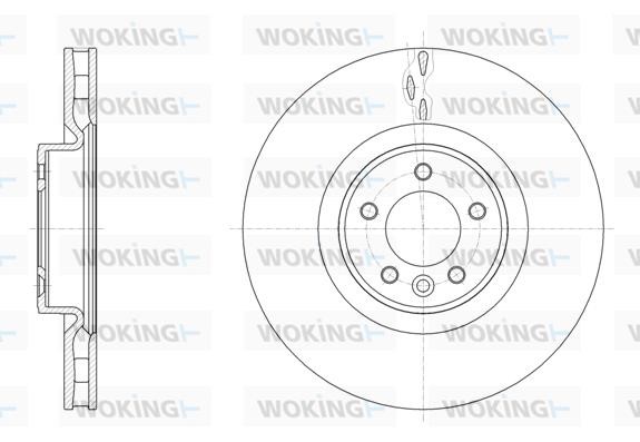 Woking D6161110 Диск гальмівний передній вентильований D6161110: Купити в Україні - Добра ціна на EXIST.UA!