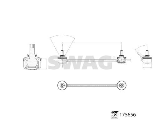 SWAG 33 10 3004 Стійка стабілізатора 33103004: Купити в Україні - Добра ціна на EXIST.UA!