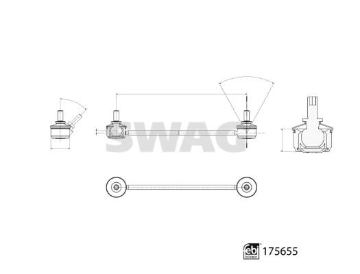 SWAG 33 10 3003 Стійка стабілізатора 33103003: Купити в Україні - Добра ціна на EXIST.UA!