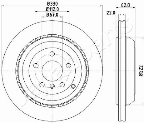 Japanparts DP-0519 Диск гальмівний задній вентильований DP0519: Купити в Україні - Добра ціна на EXIST.UA!