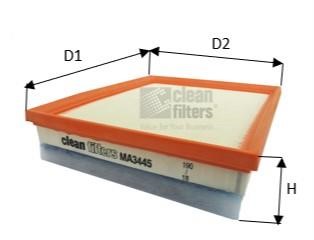 Clean filters MA3445 Повітряний фільтр MA3445: Купити в Україні - Добра ціна на EXIST.UA!